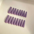 Long Coffin Lilac Nails - 