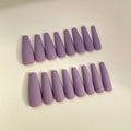 Long Coffin Lilac Nails - 