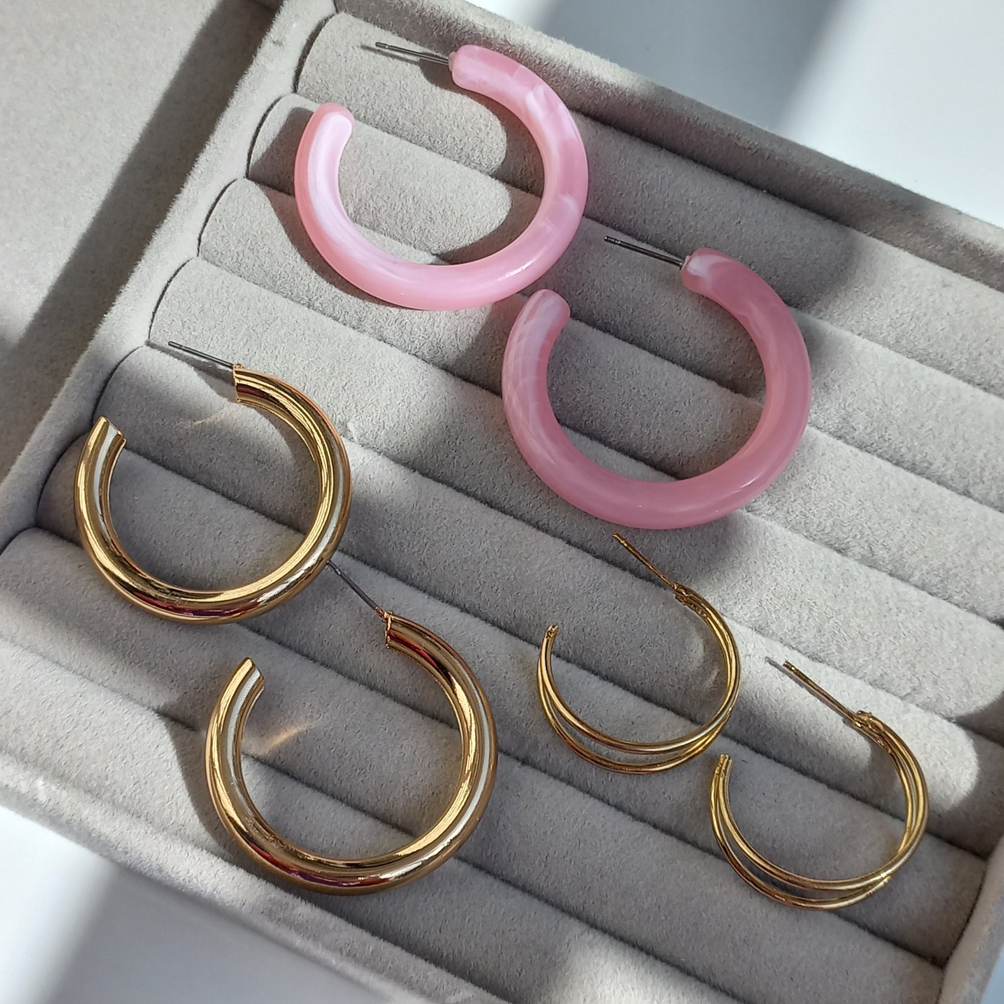 Mae Hoops Set | 3 Pairs - Earrings