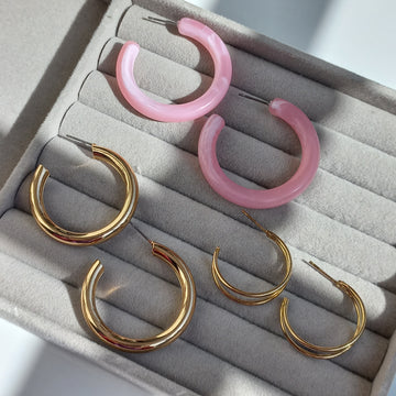 Mae Hoops Set | 3 Pairs - Earrings