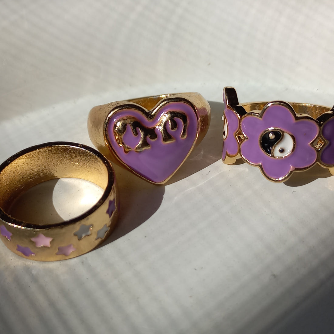 Melting Heart Ring Set | Size 7.5 - Rings