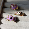 Melting Heart Ring Set | Size 7.5 - 