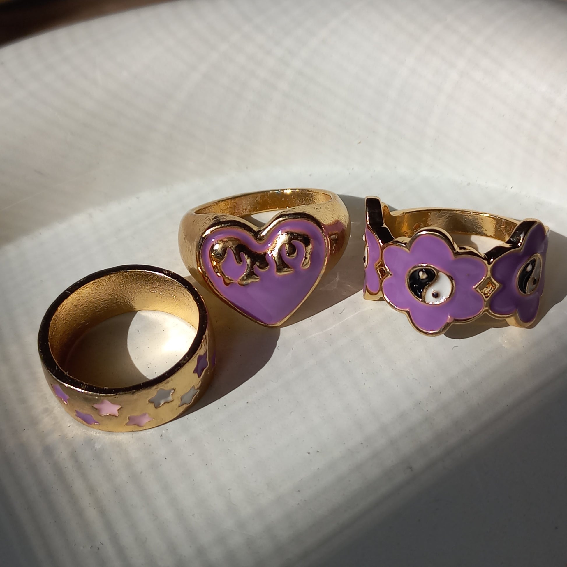 Melting Heart Ring Set | Size 7.5 - Rings