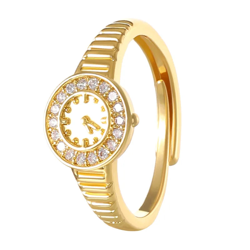 Mini Watch Ring | Tarnish-Free (Adjustable)