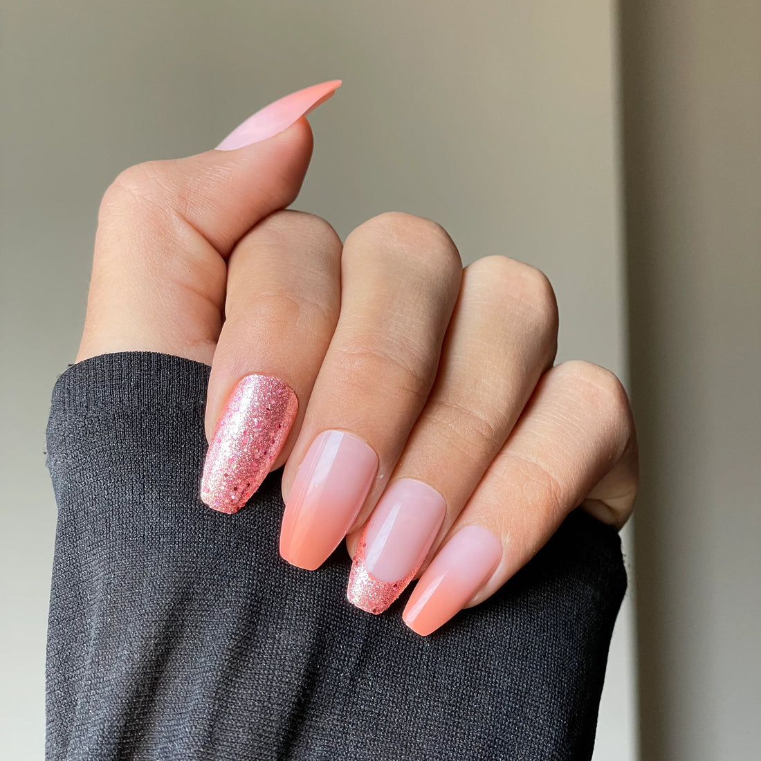 Peachy Punch Nails - Press on Nails