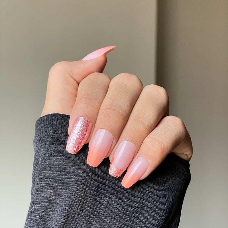 Peachy Punch Nails - 