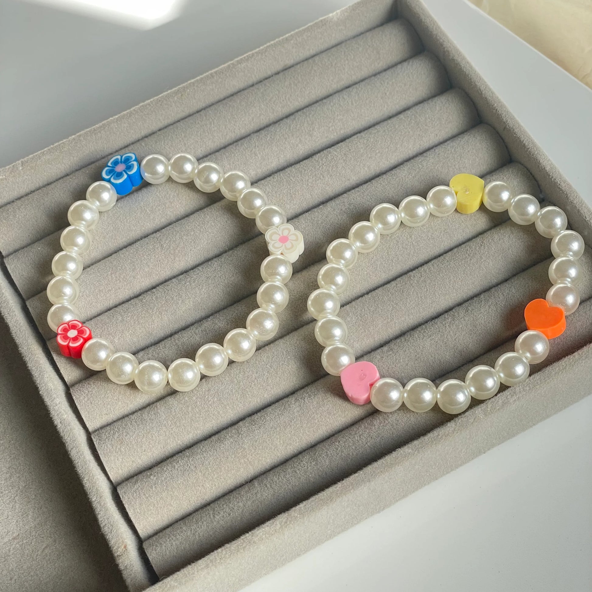 Pearl Beaded Bracelet Set - Bracelets