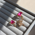 Pink Cascade Ring Set | Size 7.5 - 