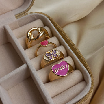 Pink Delight Ring Set | Size 7 - Rings