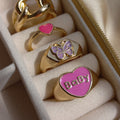 Pink Delight Ring Set | Size 7 - 