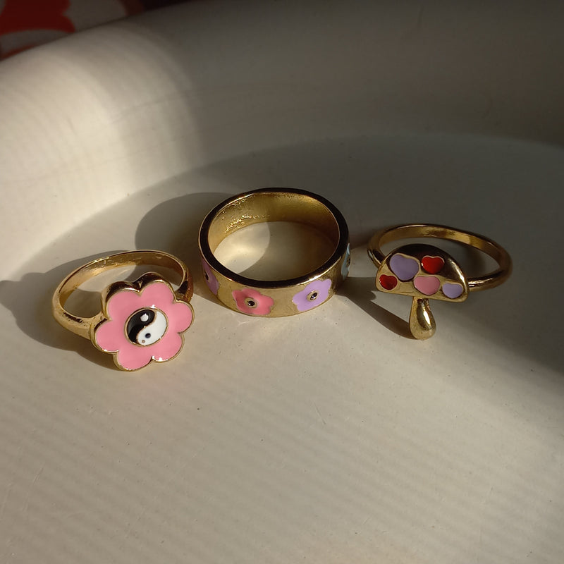 Pink Essence Ring Set | Size 7