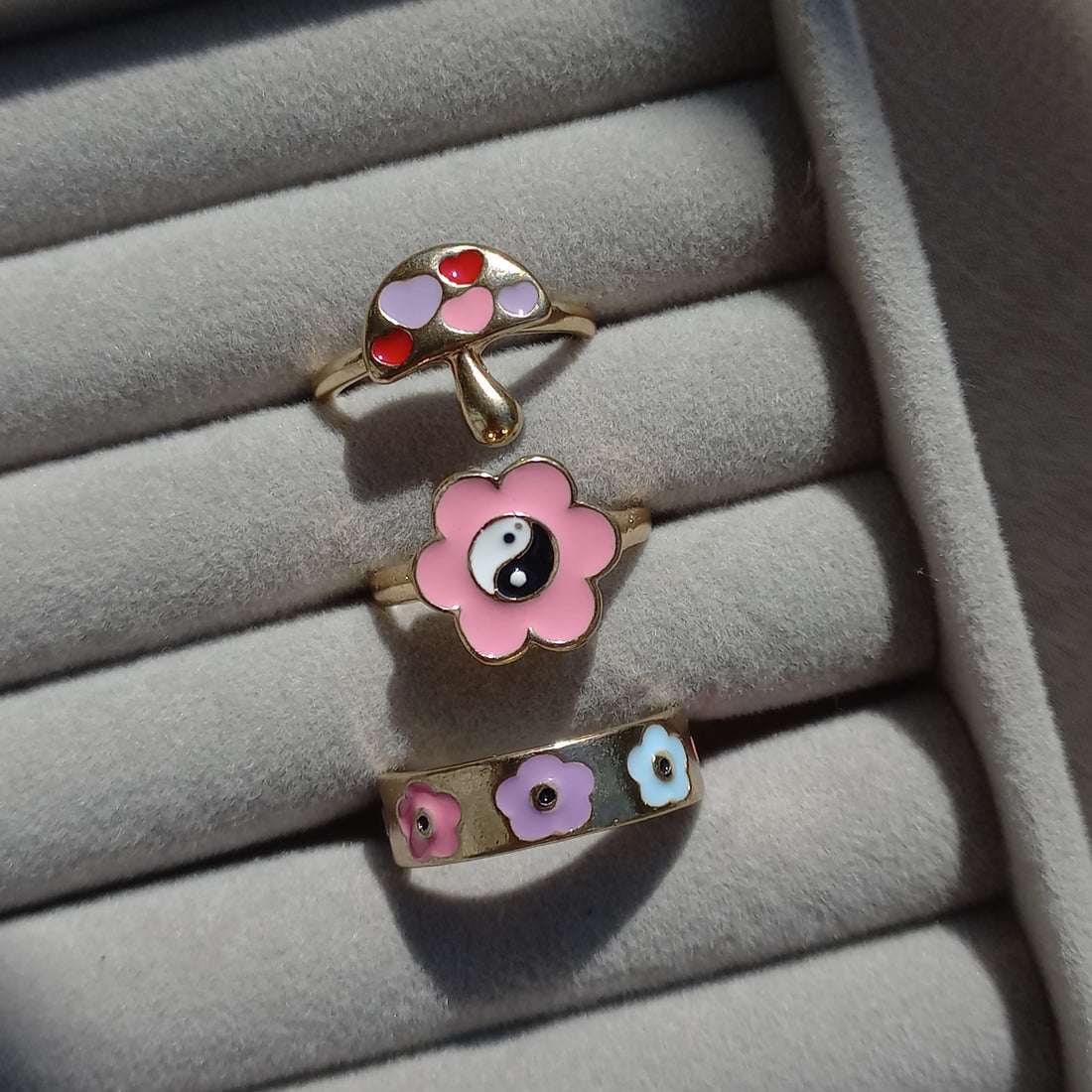 Pink Essence Ring Set | Size 7 - Rings