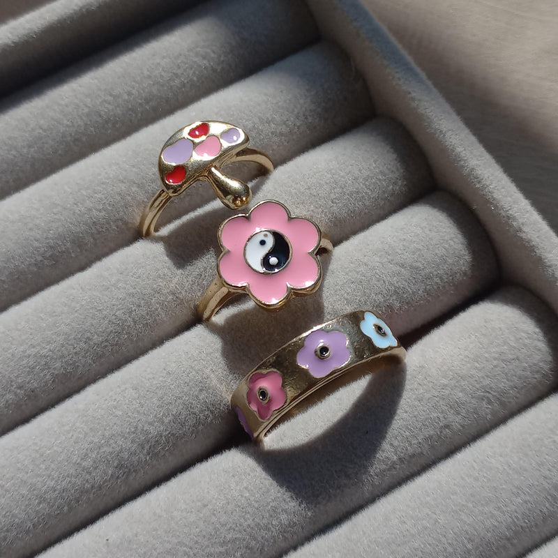 Pink Essence Ring Set | Size 7