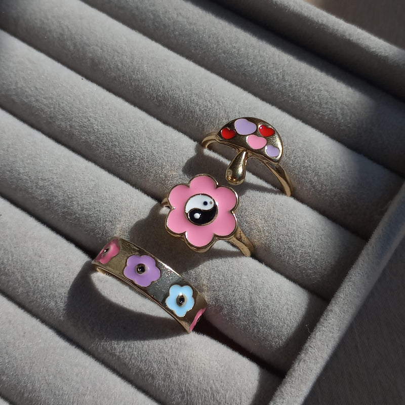 Pink Essence Ring Set | Size 7