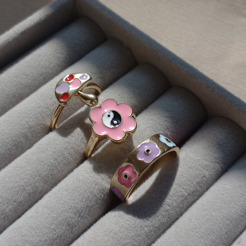 Pink Essence Ring Set | Size 7