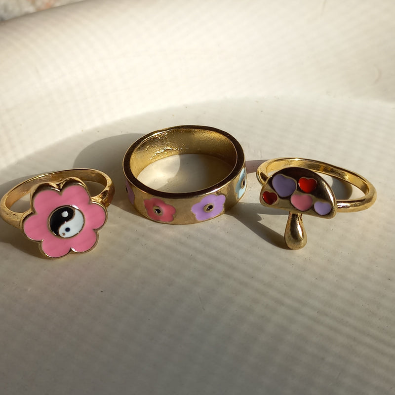 Pink Essence Ring Set | Size 7