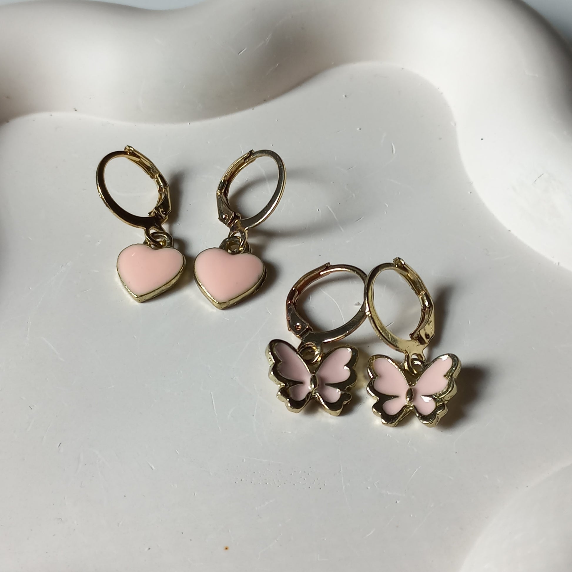 Pink Frosty Huggies - Earrings