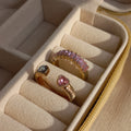 Pink Posy Duo Rings | Size 7.5 - 