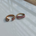 Pink Posy Duo Rings | Size 7.5 - 