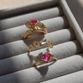 Pink Serpent Ring Set | Size 6.5 - 