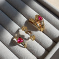 Pink Serpent Ring Set | Size 6.5 - 