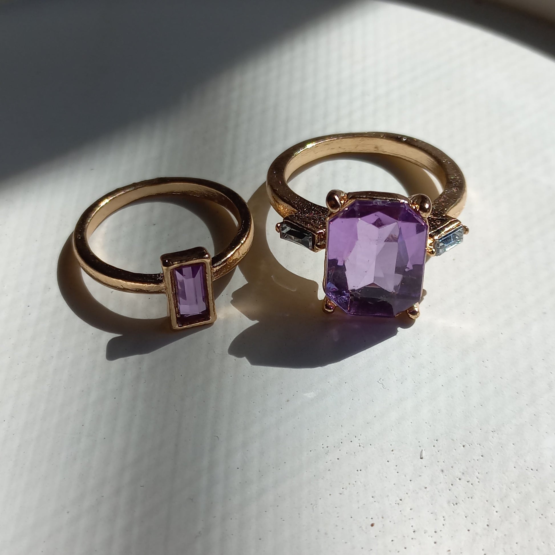 Purple Aura Ring Set | Size 7 - 