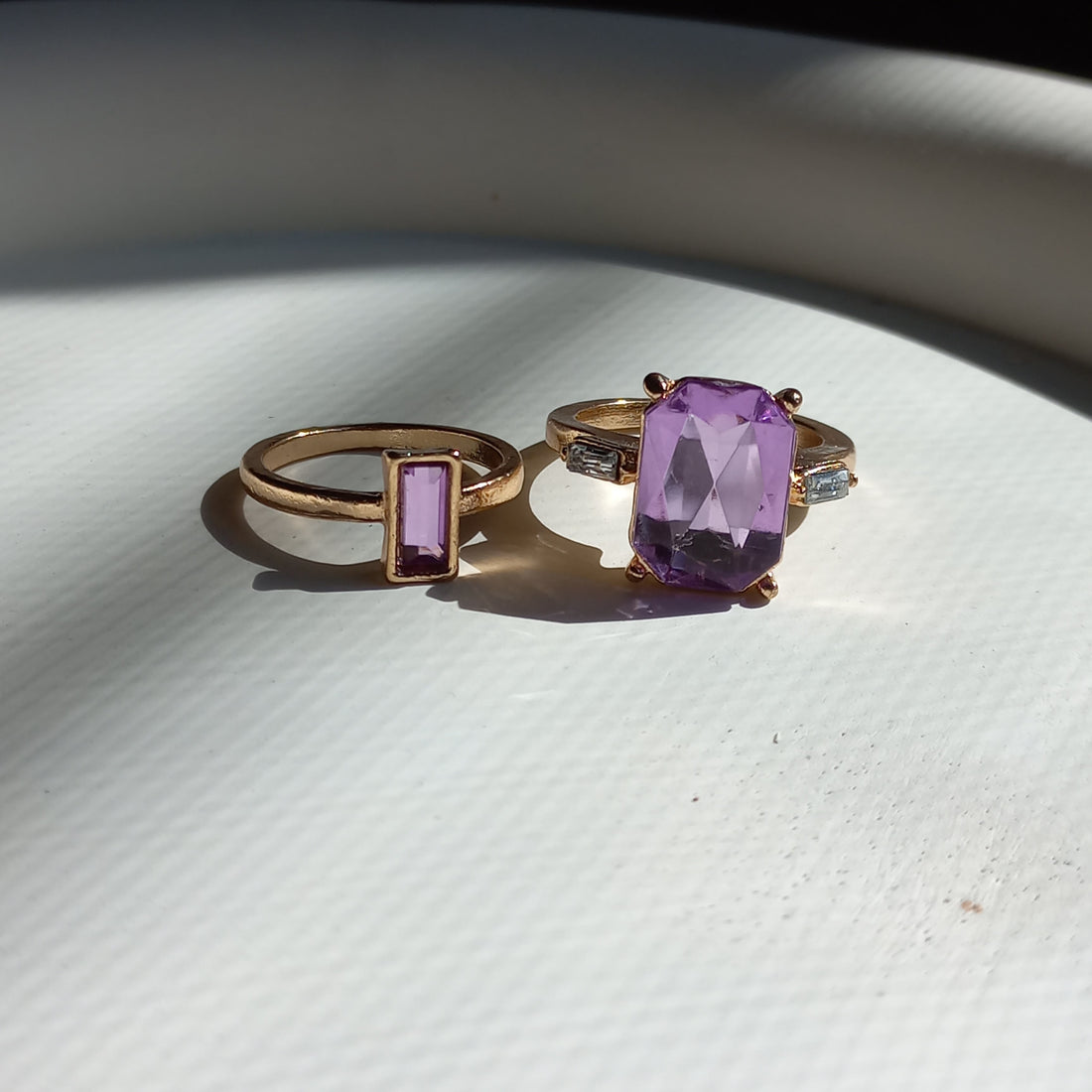 Purple Aura Ring Set | Size 7 - Rings