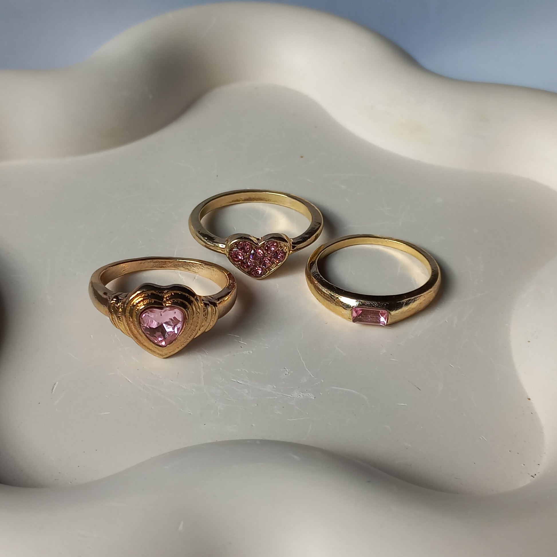 Rose Glow Ring Set | Size 7.5 - 