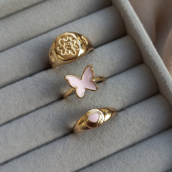 Rose Radiance Ring Set | Size 7