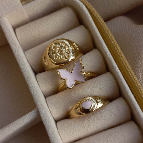 Rose Radiance Ring Set | Size 7