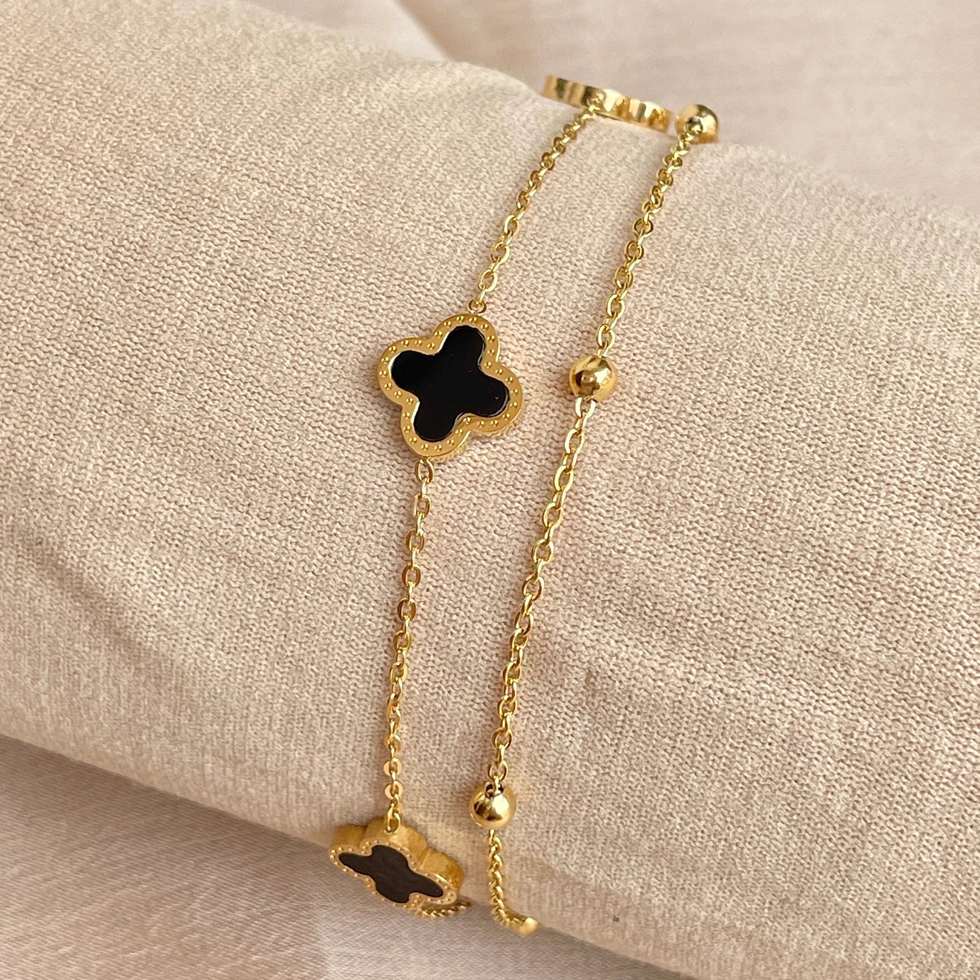 Stainless Steel Clover Bracelet - 