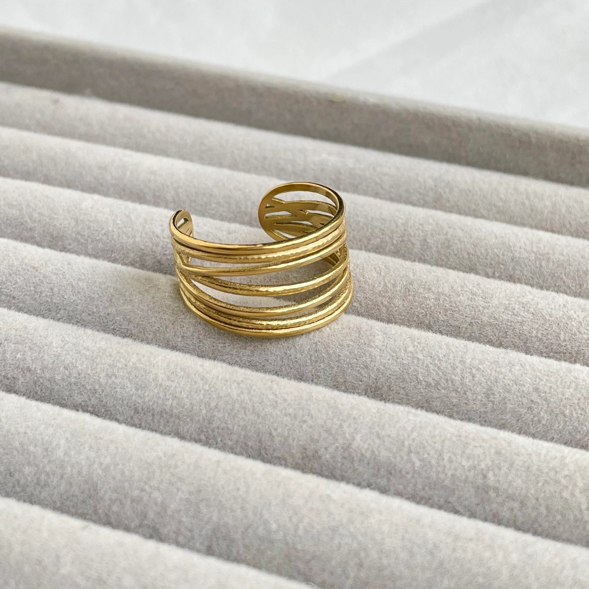 Stainless Steel Cove Ring (Adjustable) - Rings