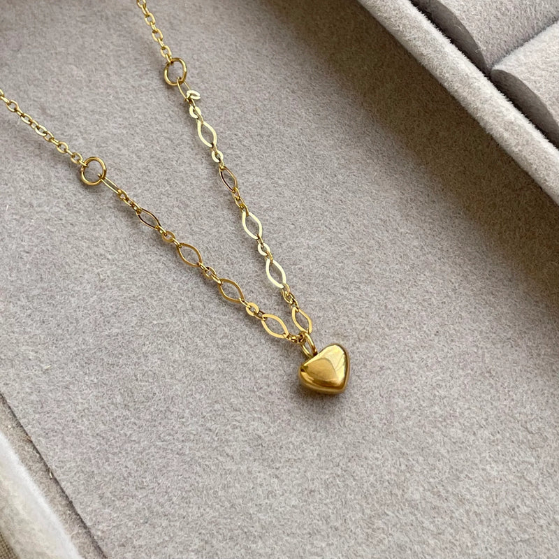 Stainless Steel Dainty Heart Pendant