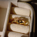 Stainless Steel Gold Cascade Ring (Adjustable) - 