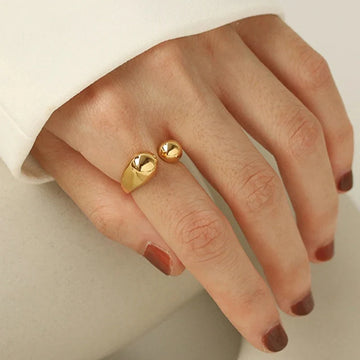 Stainless Steel Emma Ring | Adjustable