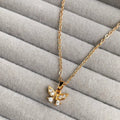 Studded Butterfly Pendant | Anti-Tarnish - 