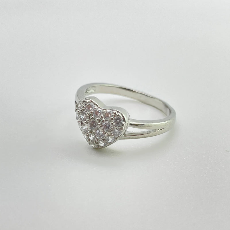 Studded Heart Ring | Tarnish-Free | Size 6.5