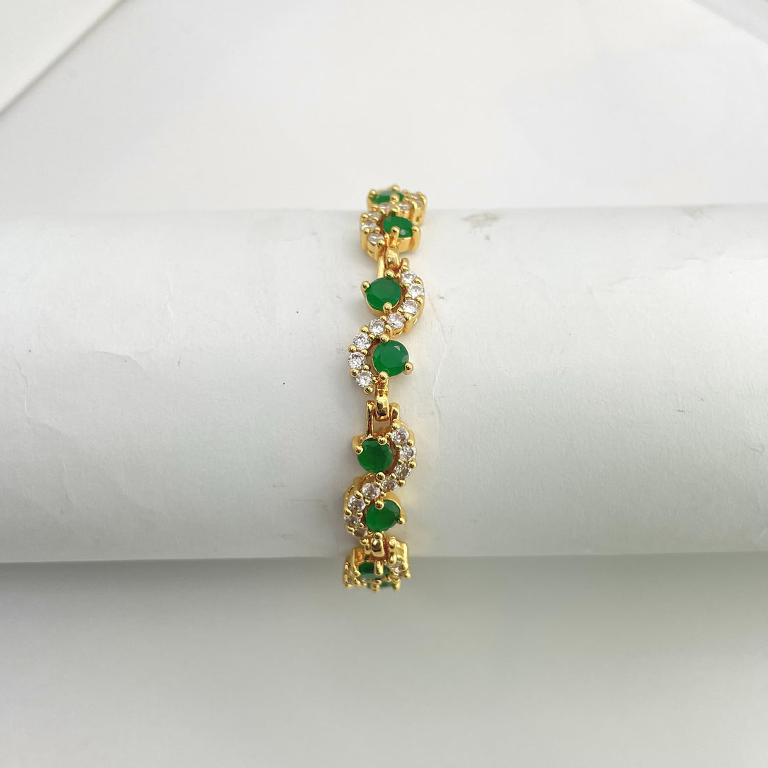 Studded Jade Bracelet | Tarnish-Free - Bracelets