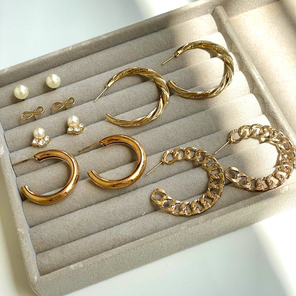 Truly Gold Hoops Set | 6 Pairs