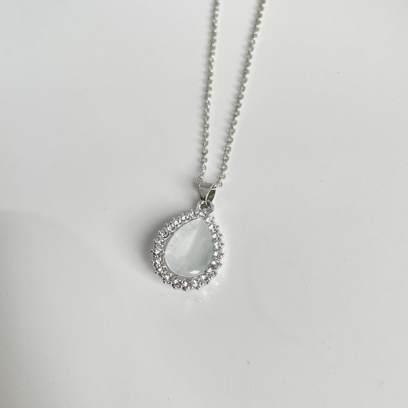 White Drop Pendant | Tarnish-Free