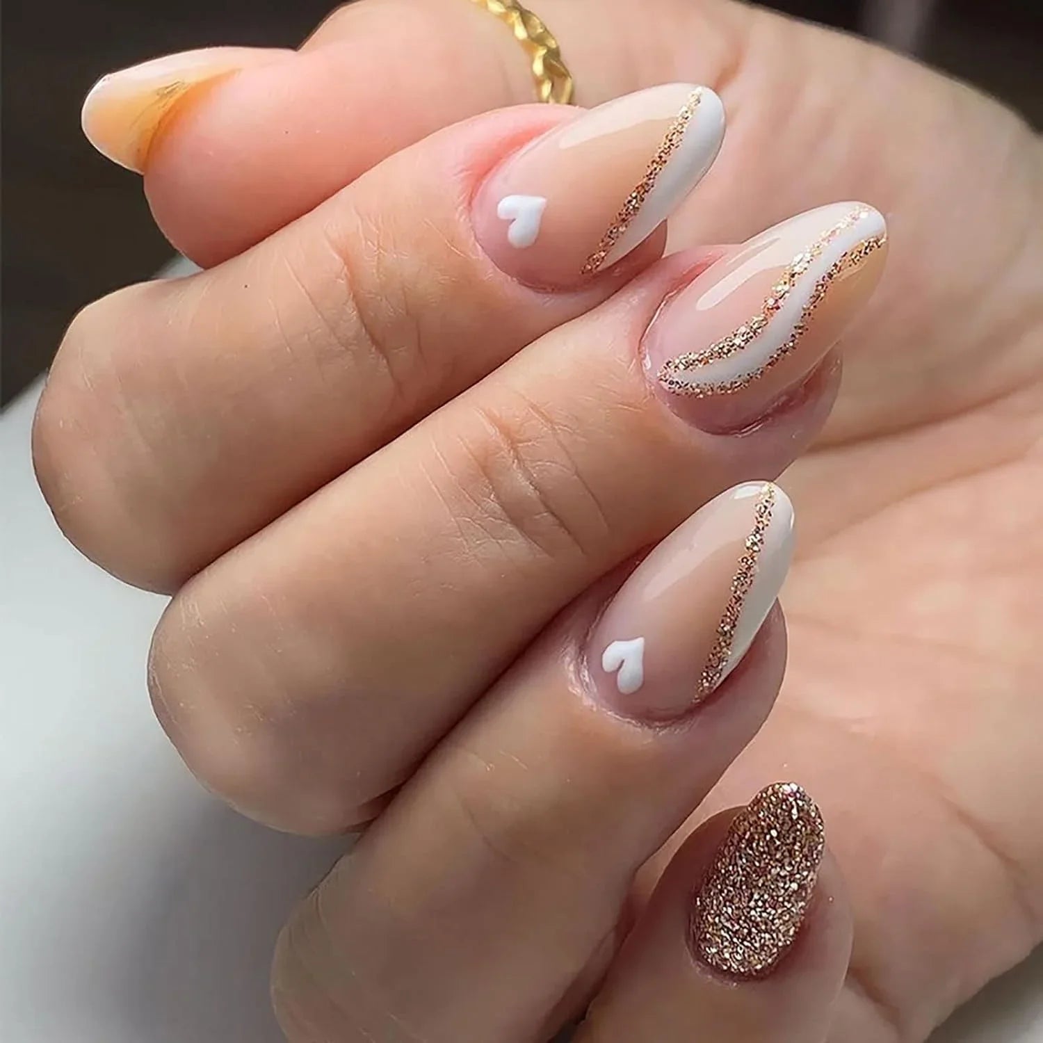 Twinkle Nude Nails