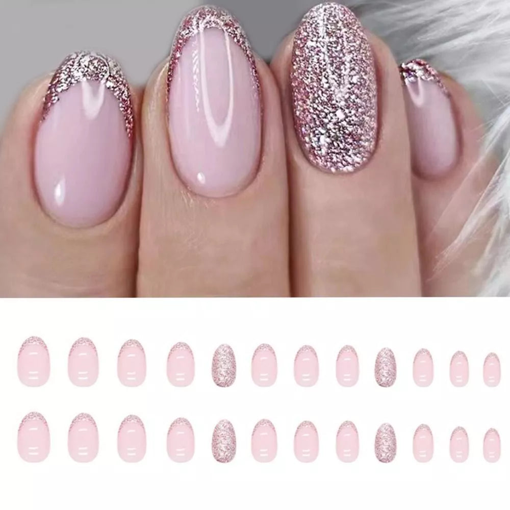 Sparkling French Nails