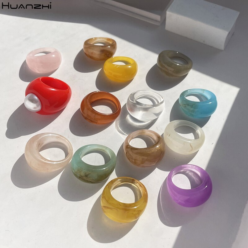 Resin Acrylic Rings | Size 7