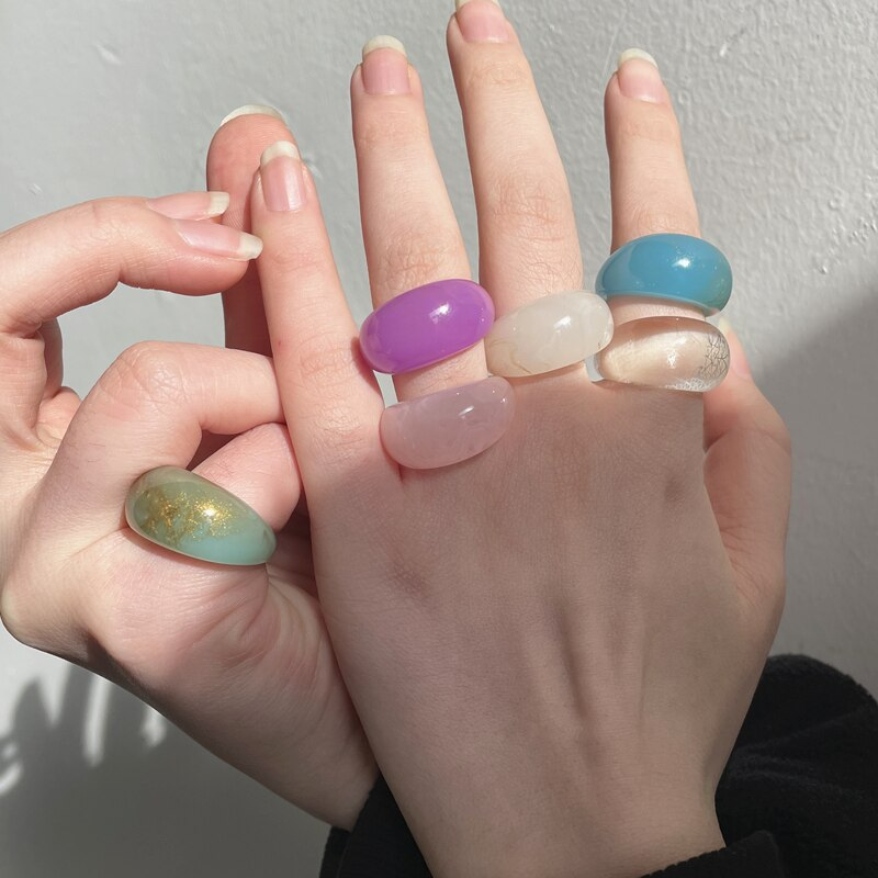 Resin Acrylic Rings | Size 7