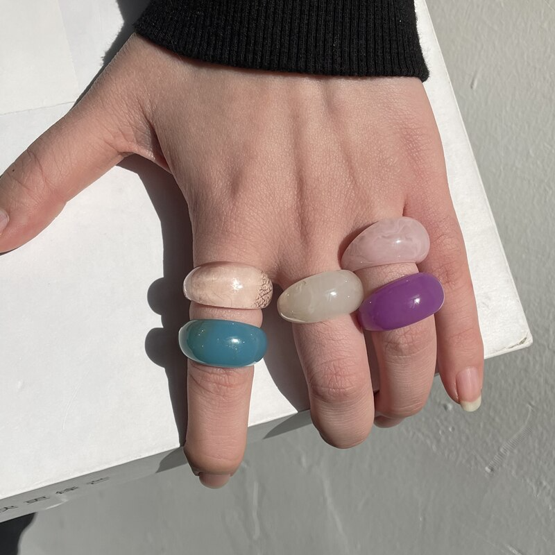 Resin Acrylic Rings | Size 7