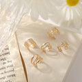 Non-piercing Floral EarCuffs Set | 5 Pcs - 