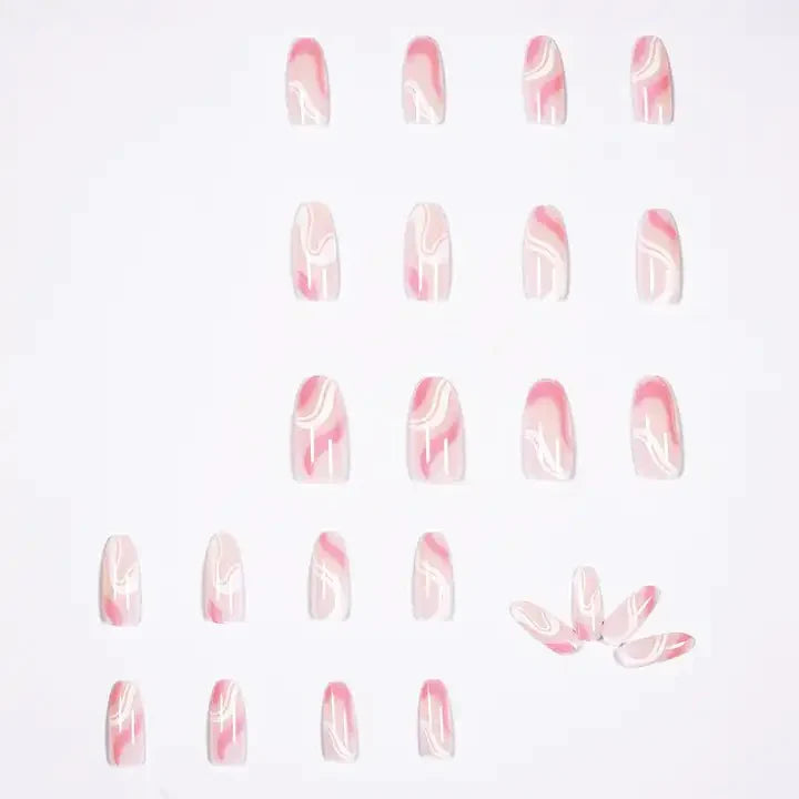 Almond Sweet Pink Nails