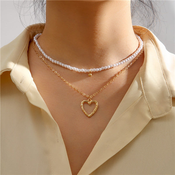 Avery Pearl Heart Necklace