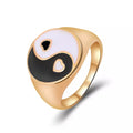 Black & White Yin Yang Ring | Size 8 - 