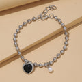 Shein Black Heart Bracelet - 